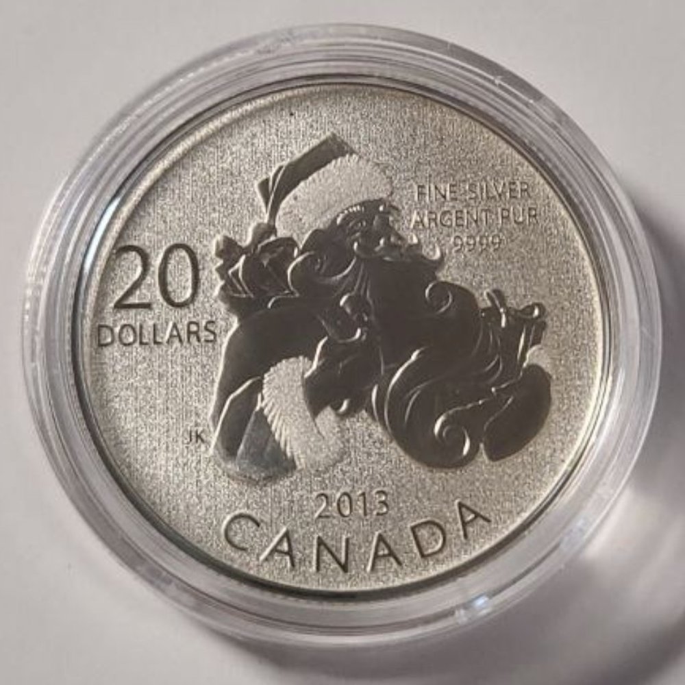 2013 $20 Fine Silver 99.99% Coin Christmas Santa - Royal Canadian Mint